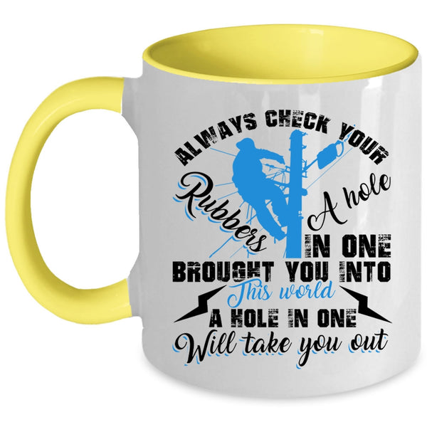 Best Gift For Lineman Coffee Mug, Awesome Lineman Accent Mug
