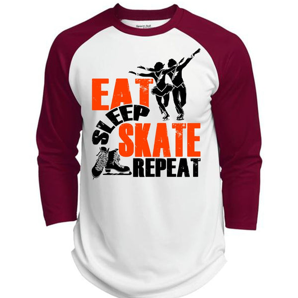 Eat Sleep Skate Repeat T Shirt, My Favorite T Shirt, Awesome T-Shirts  (Polyester Game Baseball Jersey)