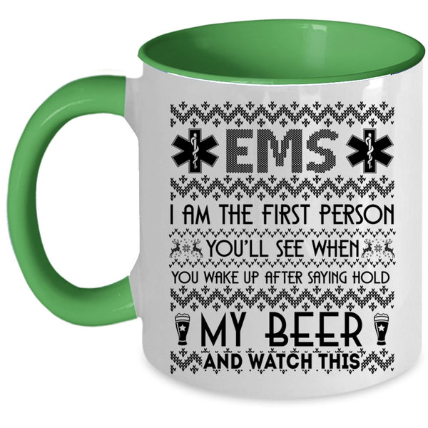 Christmas Gift For Nurses Coffee Mug, EMS Accent Mug