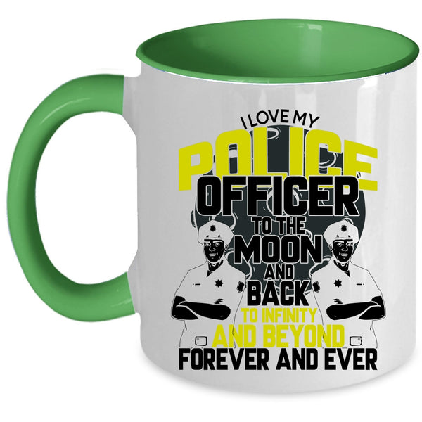 Cute Police Officer's Girlfriend Coffee Mug, I Love My Police Officer Accent Mug