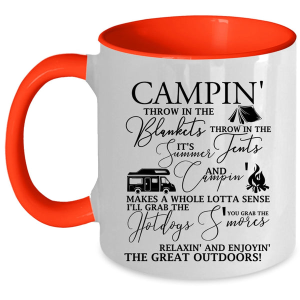 Relaxing And Enjoying The Great Outdoors Coffee Mug, Camping Accent Mug
