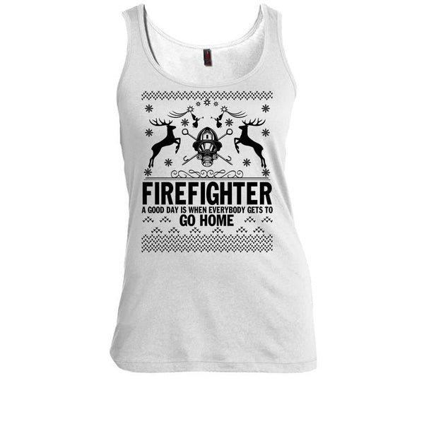 Firefighter Merry Christmas T Shirt, Merry Christmas Gift Tank Top