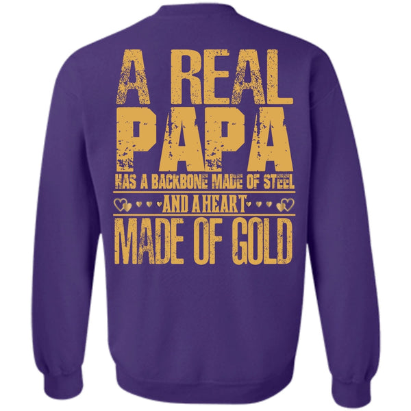 Backbone Made Of Steel T Shirt, I Love Papa Sweatshirt