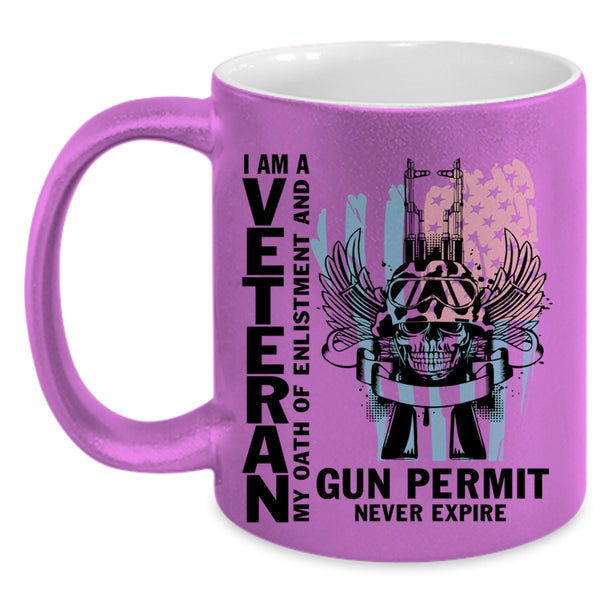 Funny Gift For Grandpa Coffee Mug, I Am A Veteran Accent Mug
