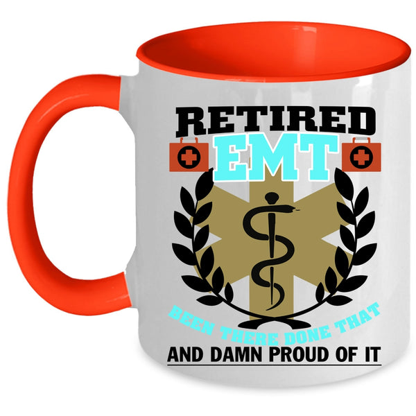 Cool Retirement Coffee Mug, Retired Emt Accent Mug