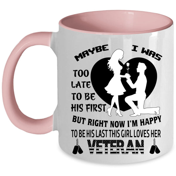 I Love Veteran Coffee Mug, This Girl Loves Her Veteran Accent Mug