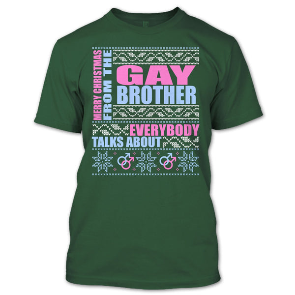 Merry Christmas From The Gay brother T Shirt, Coolest Gay Brother T Shirt