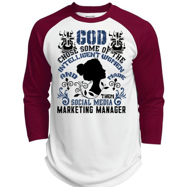 Social Media Marketing Manager T Shirt, I Love Manager T Shirt, Awesome T-Shirts  (Polyester Game Baseball Jersey)