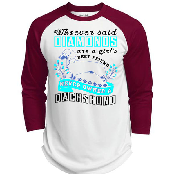 Diamond Are A Girl's Best Friend T Shirt, I Love My Dog T Shirt, Awesome T-Shirts  (Polyester Game Baseball Jersey)