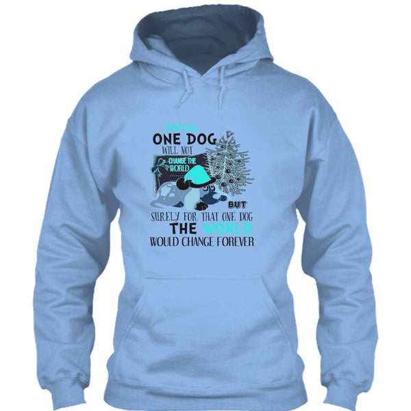 Saving One Dog Will Not Change The world T Shirt, Dog Happy Merry Christmas T Shirt