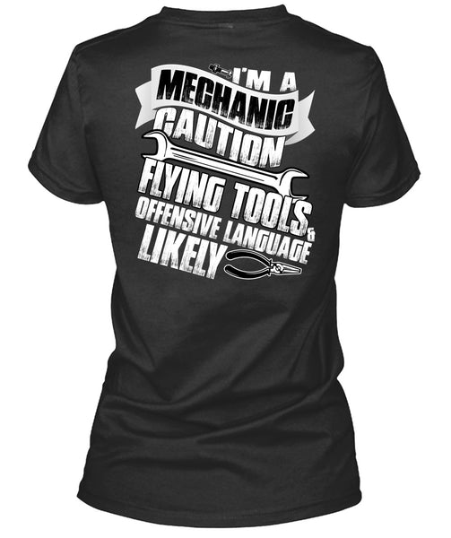 I'm A Mechanic T Shirt, Flying Tools T Shirt