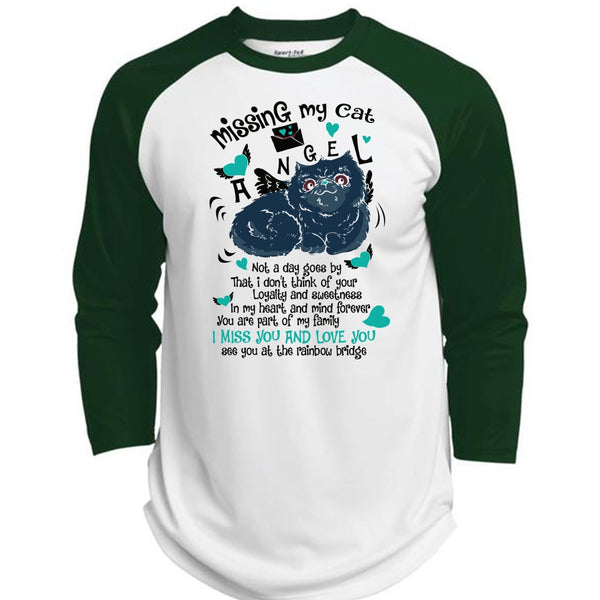Missing My Cat Angel T Shirt, I Love My Cat T Shirt, Awesome T-Shirts  (Polyester Game Baseball Jersey)