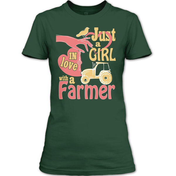 Just A Girl T Shirt, In Love With A Farmer T Shirt