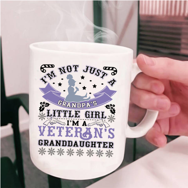 Cute Veteran Coffee Mug, I'm A Veteran's Granddaughter Cup
