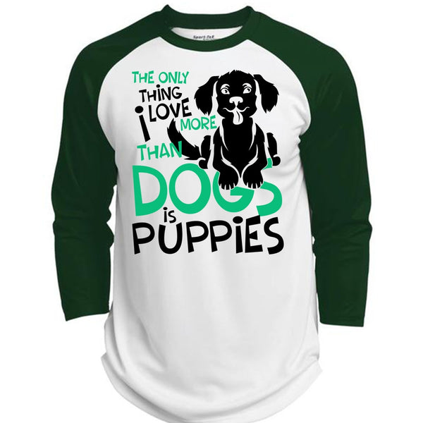 I Love More Than Dogs Is Puppies T Shirt, I Love My Dog T Shirt, Awesome T-Shirts  (Polyester Game Baseball Jersey)