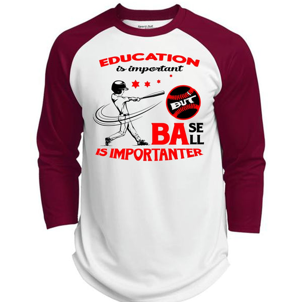 Education Is Important But Baseball Is Importanter T Shirt, My Favorite T Shirt  (Polyester Game Baseball Jersey)