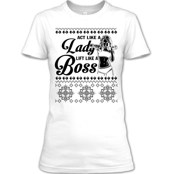 Act Like A Lady T Shirt, Lady Merry Christmas T Shirt