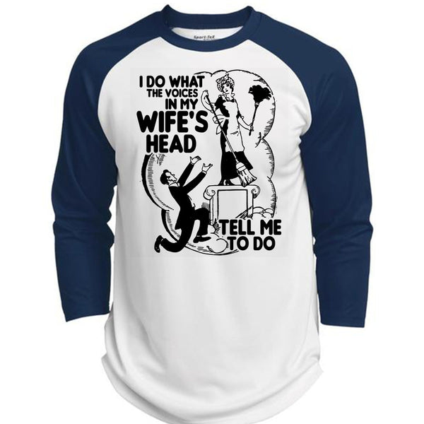 I Do What The Voices In My Wife's Head T Shirt, I Love Wife T Shirt, Awesome T-Shirts  (Polyester Game Baseball Jersey)