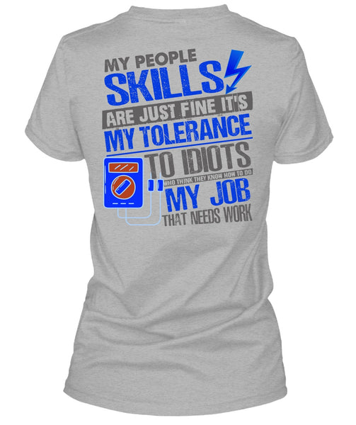 My People Skills Are Just Fine T Shirt, I Love Electrician T Shirt