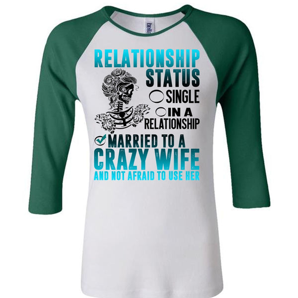 Married To A Crazy Wife T Shirt, I Love Husband T Shirt, Awesome T-Shirts