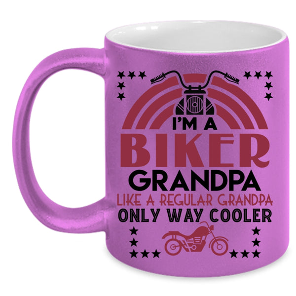 Cool Grandpa Coffee Mug, I'm A Biker Grandpa Accent Mug