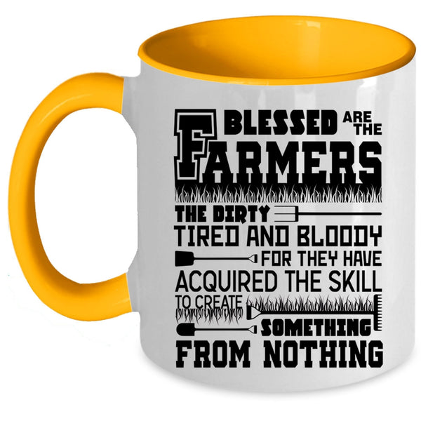 Awesome Farmer Coffee Mug, Blessed Are The Farmers Accent Mug