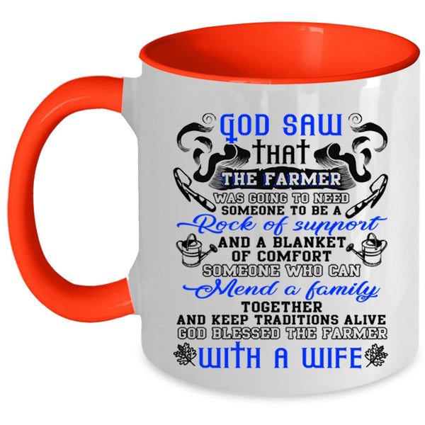 The Farmer With A Wife Coffee Mug, Farmer Accent Mug