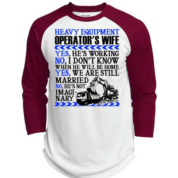 Heavy Equipment Operator's Wife T Shirt, I Love Wife T Shirt, Awesome T-Shirts  (Polyester Game Baseball Jersey)