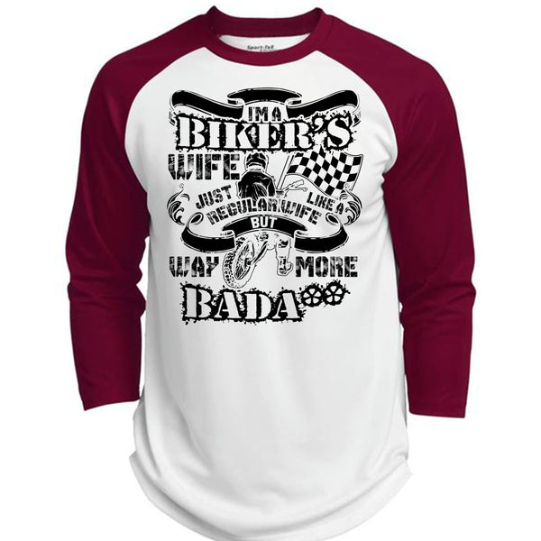 I'm A Biker's Wife T Shirt, I Love Wife T Shirt, Awesome T-Shirts  (Polyester Game Baseball Jersey)