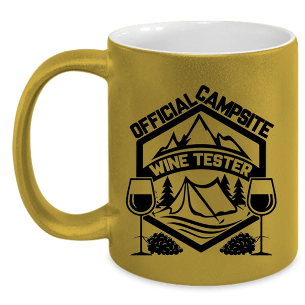 Wine Tester Coffee Mug, Official Campsite Accent Mug