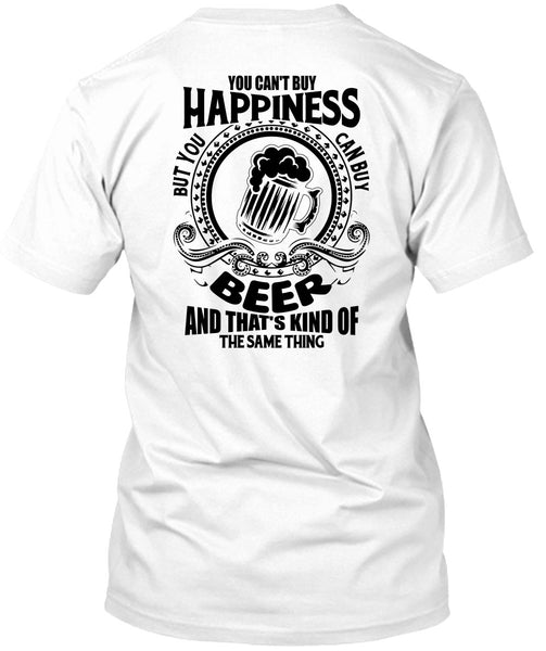 A black t-shirt with the shopify logo