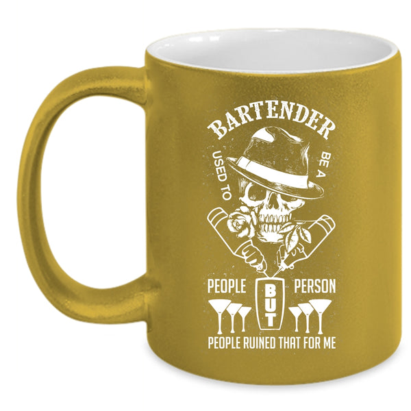 Bartender Used To Be A People Person Coffee Mug, Cool Coffee Cup