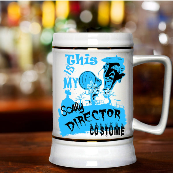 Scary Halloween Beer Stein 22oz, This Is My Scary Director Costume Beer Mug