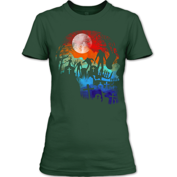 A black t-shirt with the shopify logo