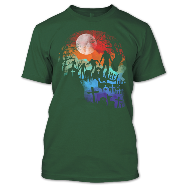 A black t-shirt with the shopify logo