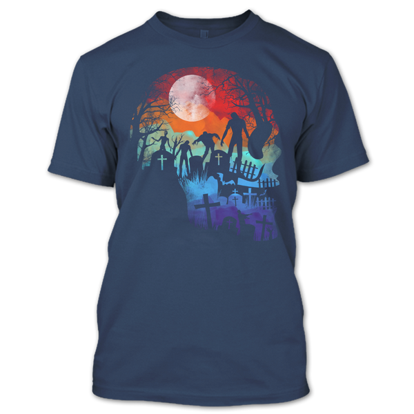 A black t-shirt with the shopify logo