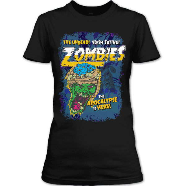 A black t-shirt with the shopify logo