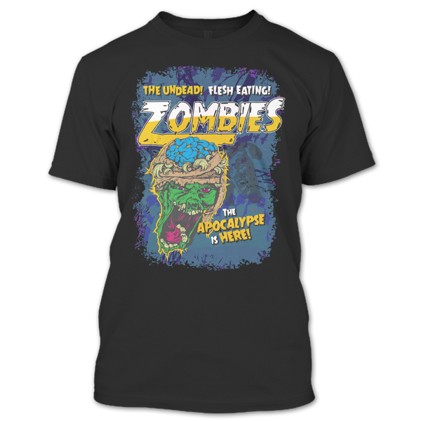 A black t-shirt with the shopify logo