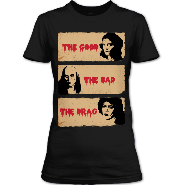 A black t-shirt with the shopify logo