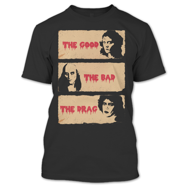 A black t-shirt with the shopify logo