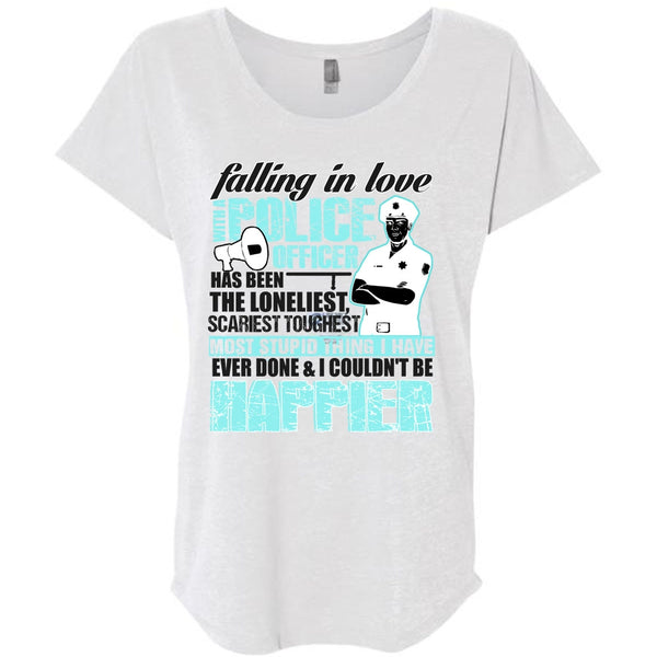 Falling In Love With A Police Officer T Shirt, I Love Police T Shirt, Awesome T-Shirts