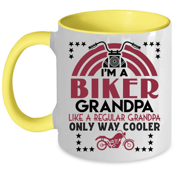 Cool Grandpa Coffee Mug, I'm A Biker Grandpa Accent Mug