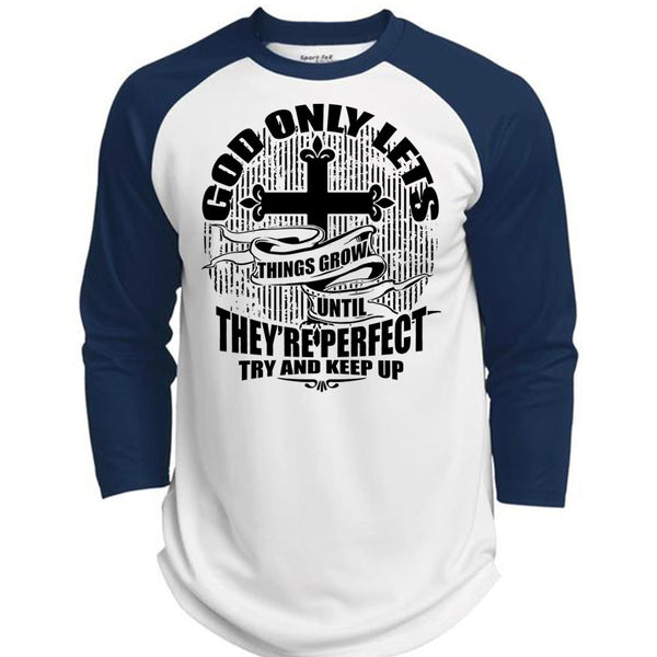 God Only Lets Things Grow T Shirt, I Love Jesus T Shirt, Awesome T-Shirts  (Polyester Game Baseball Jersey)