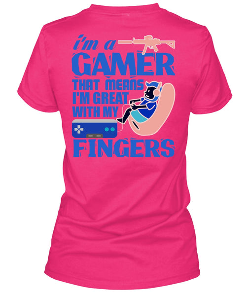 I'm A Gamer T Shirt, Being A Gamer T Shirt, Cool Shirt (Ladies LS Heather V-Neck)