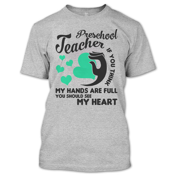 Preschool Teacher T Shirt, Teacher's Day Gift T Shirt