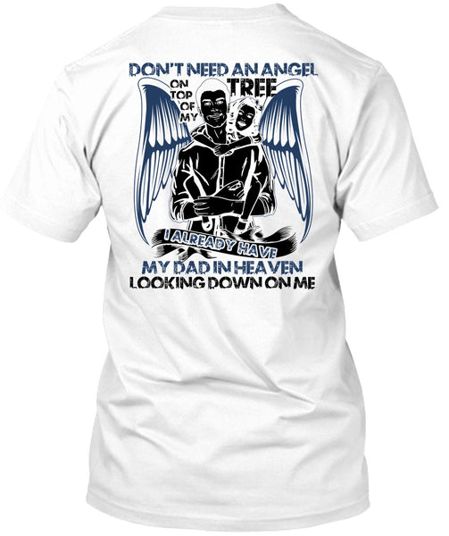 A black t-shirt with the shopify logo