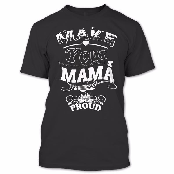 A black t-shirt with the shopify logo