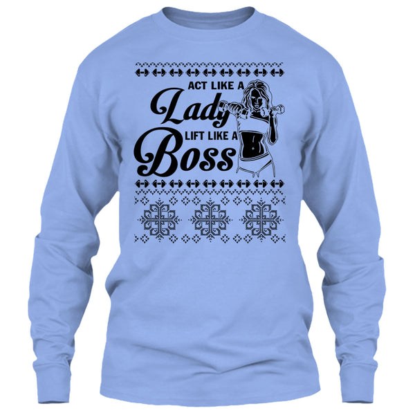 Act Like A Lady T Shirt, Lady Merry Christmas T Shirt