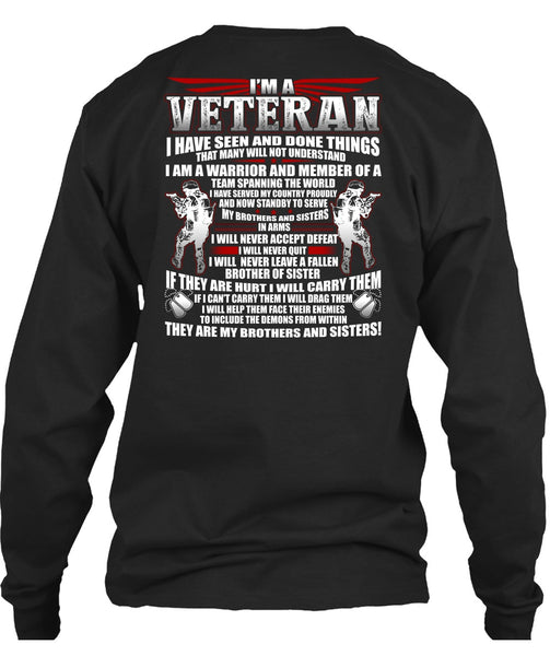 I'm A Veteran T Shirt, My Brothers And Sisters T Shirt