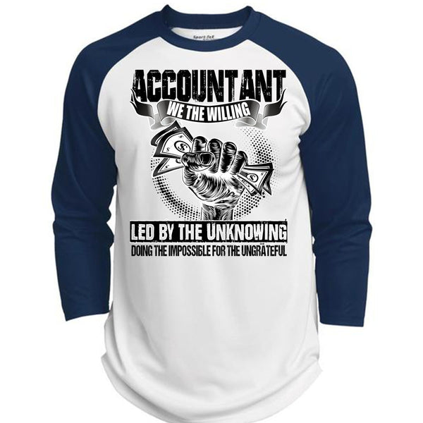 Accountant We The Willing Led T Shirt, I Love Accountant T Shirt, Awesome T-Shirts  (Polyester Game Baseball Jersey)